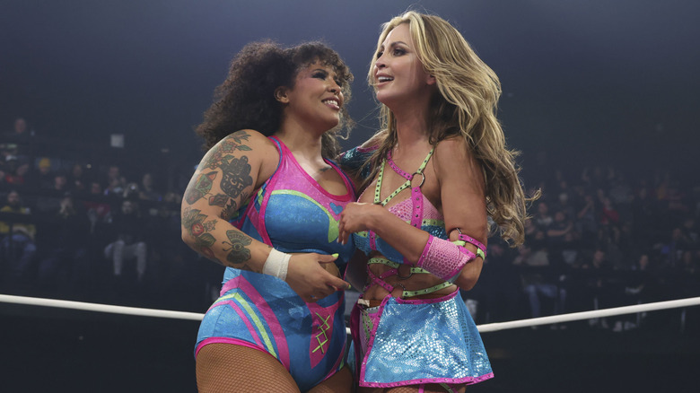 Harley Cameron and Willow Nightingale in the ring