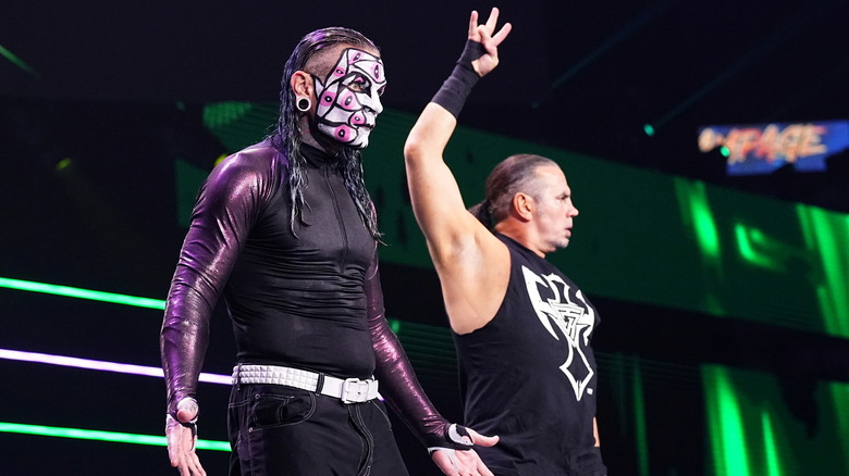 The Hardy Boyz make their entrance 