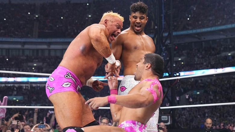 The Acclaimed and Billy Gunn have a three-way scissor party