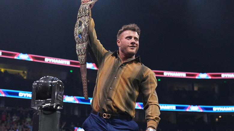 MJF holds up the AEW World Championship