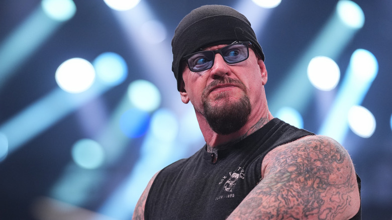 Undertaker looking off to the side