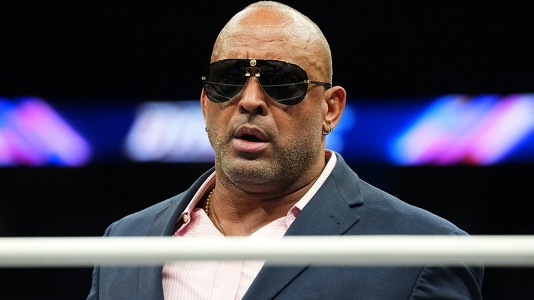 MVP in ring during a segment on AEW television.