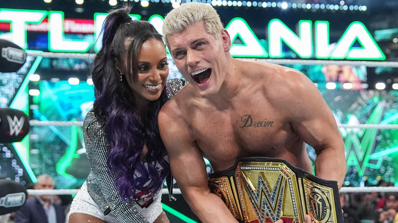 Brandi and Cody Rhodes at WrestleMania 40