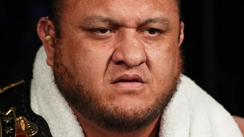 Samoa Joe poses as ROH World Television Champion