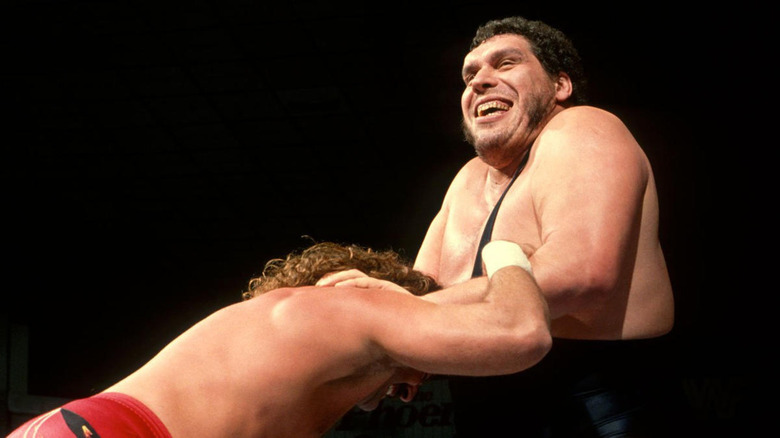 Andre the Giant smiling