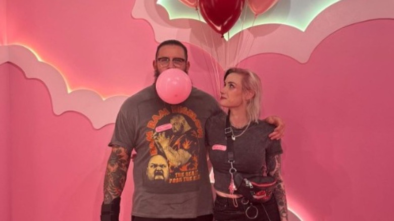 Brody King poses with his wife in front of a bunch of balloons, in a series of photos posted to his Instagram.