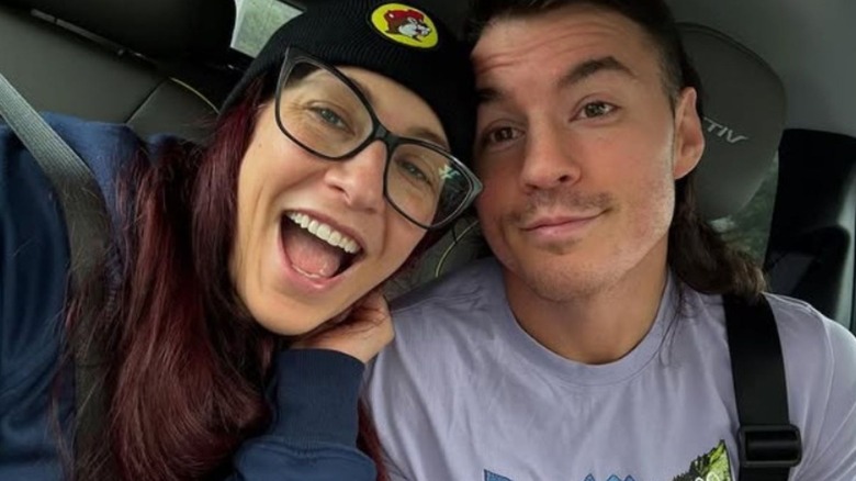 Veda Scott and "Speedball" Mike Bailey pose for a selfie in a car in a photo posted to Instagram.
