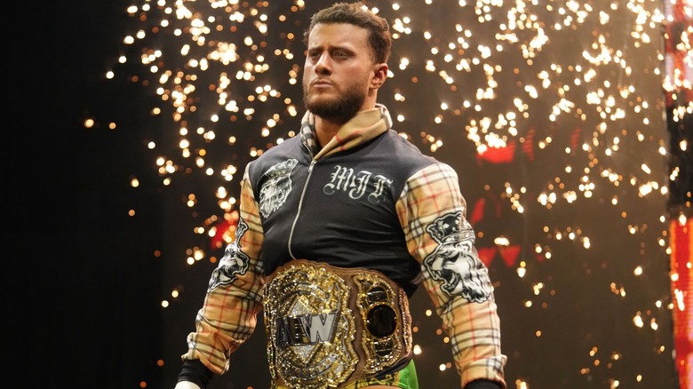 MJF making his entrance in AEW