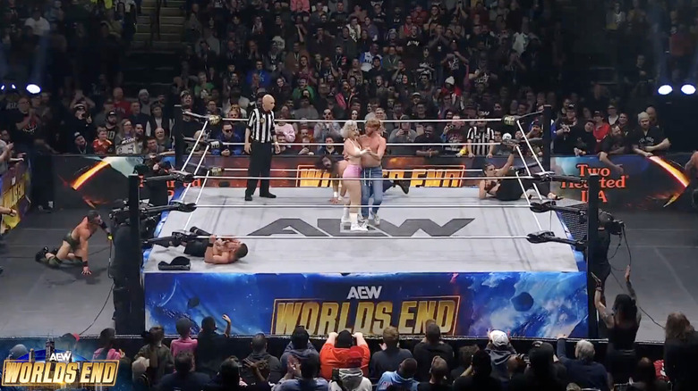 Storm and Cassidy tangoing in the ring with one another