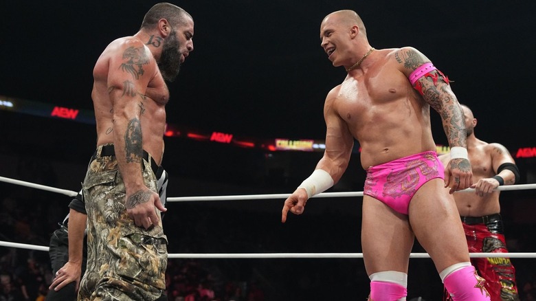 Mark Briscoe and Kyle Fletcher face off in the ring on "AEW Dynamite"