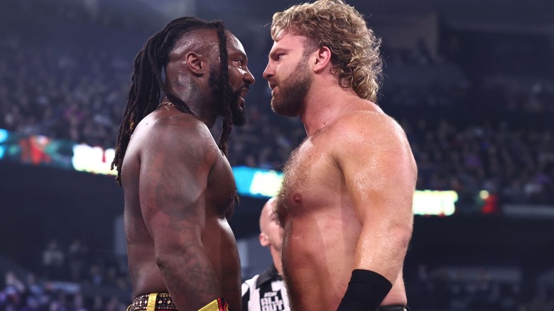 Swerve Strickland and Hangman Page at AEW All Out 2026