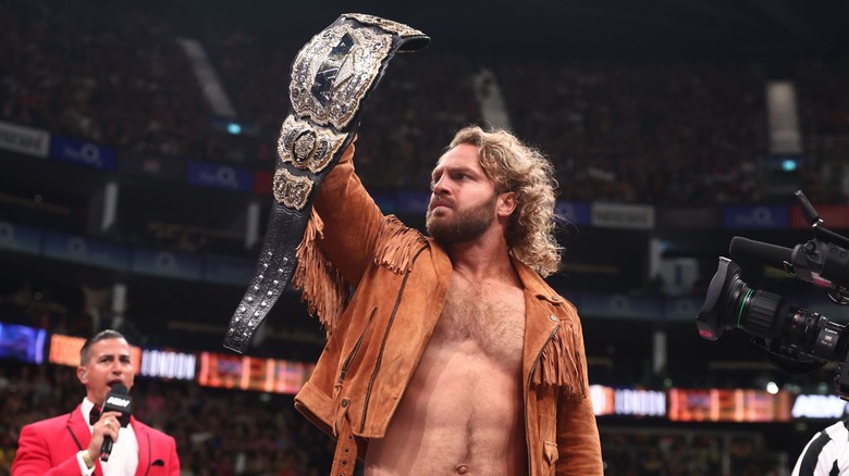 "Hangman" Adam Page with the AEW World Championship