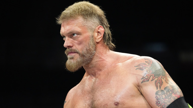 Adam Copeland stands in the ring before his match with Claudio Castagnoli on an episode of "AEW Dynamite."