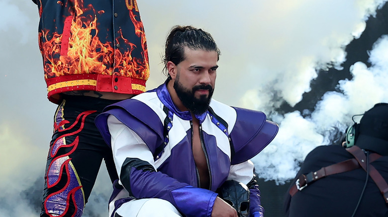 Andrade during his last WWE match