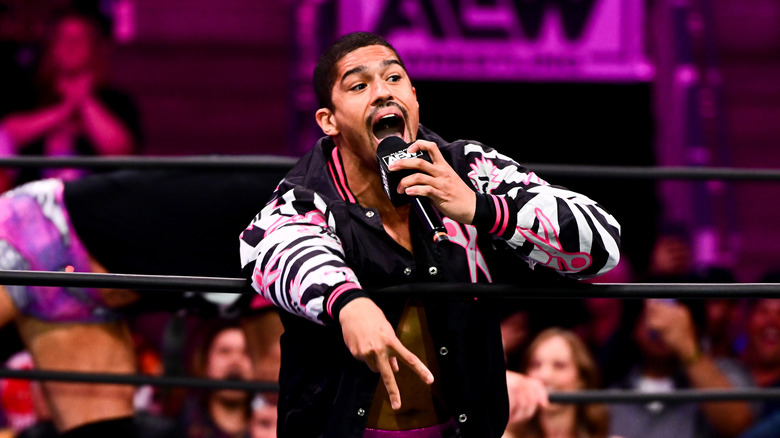Anthony Bowens cutting a promo