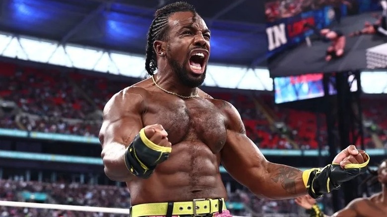 Austin Creed feels the response from the London crowd after making his AEW debut at All In