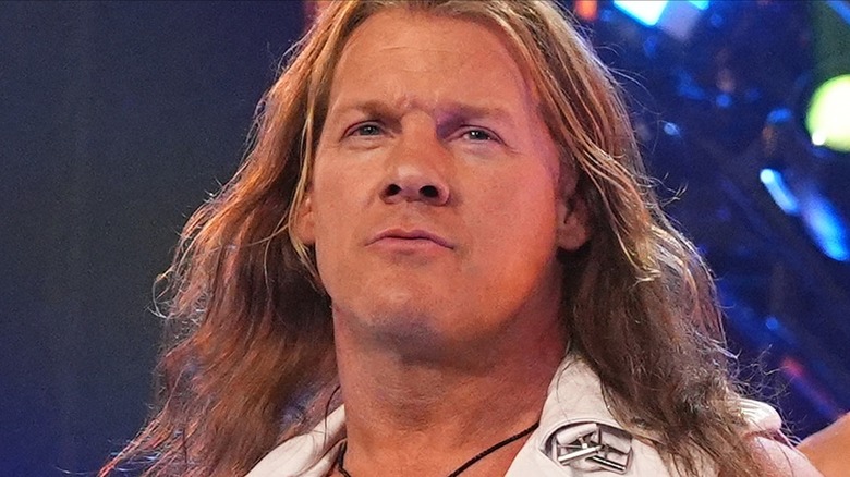 Chris Jericho making his way to the ring during an AEW show.