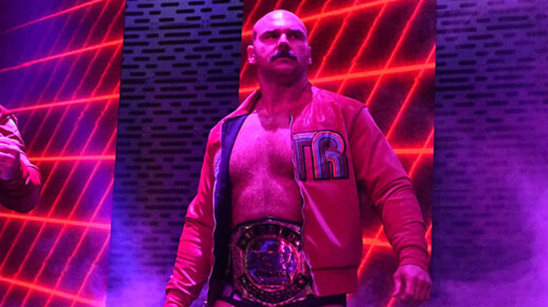 Dax Harwood walking out to the ring 