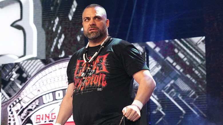 Eddie Kingston glaring during ring entrance