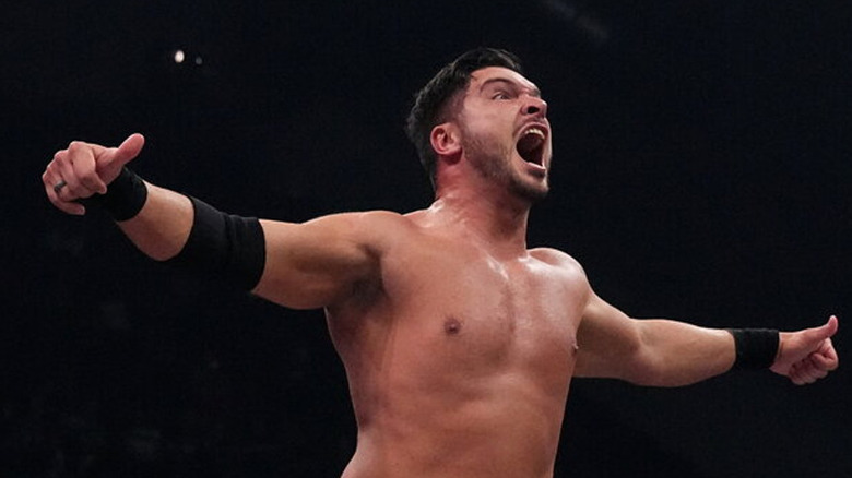 Ethan Page posing in the ring 