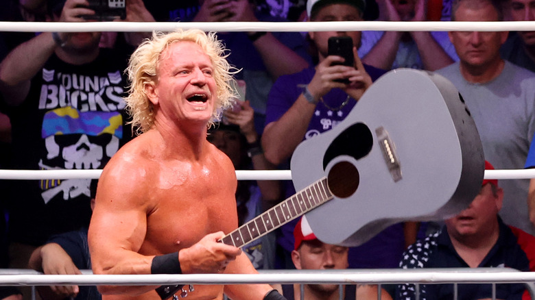 Jeff Jarrett poses with guitar