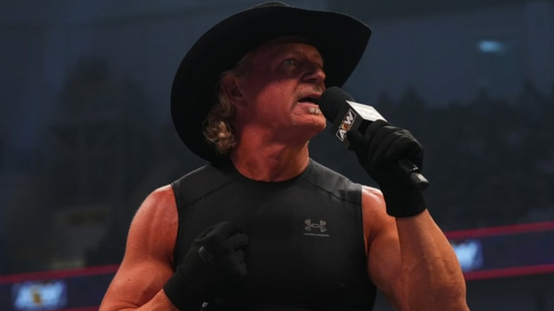 Jeff Jarrett speaking in AEW