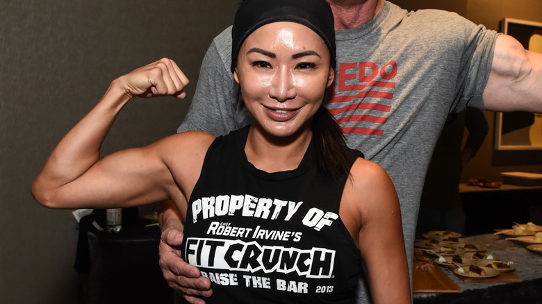 Gail Kim flexing