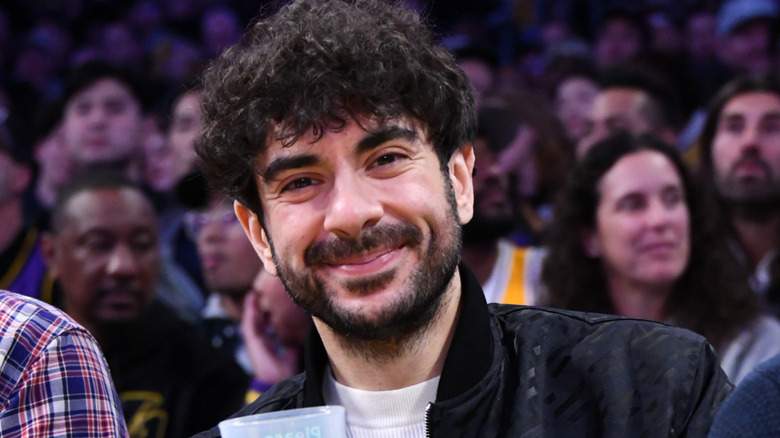 Tony Khan attending a game between the Los Angeles Lakers and the San Antonio Spurs, 2025