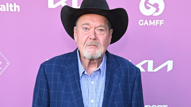 Jim Ross wearing a cowboy hat