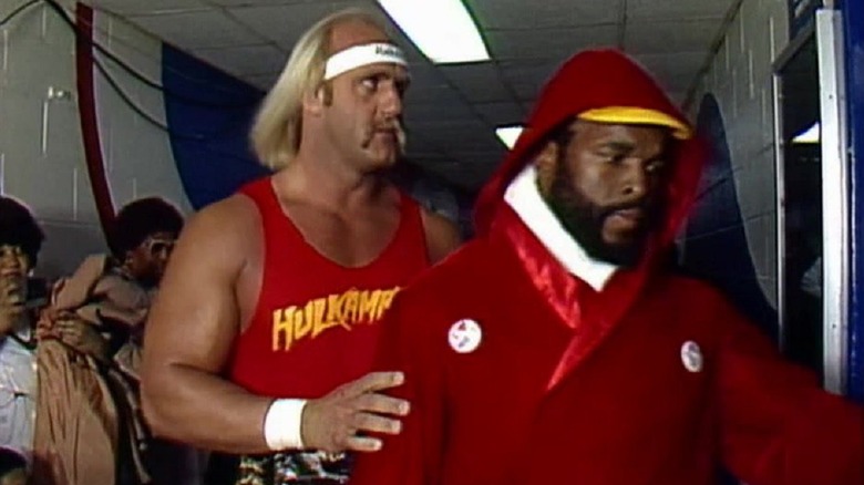 Hulk Hogan and Mr T at WrestleMania 1 in 1985
