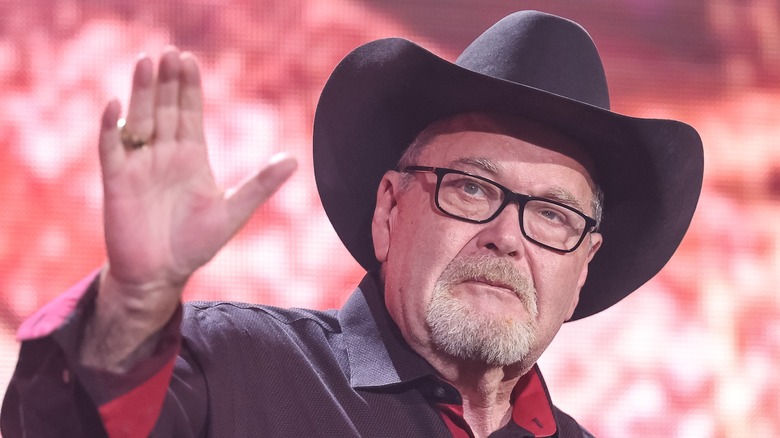 Jim Ross Waves At The Crowd