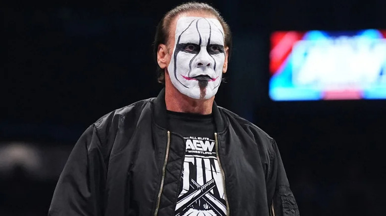 Sting performing in AEW