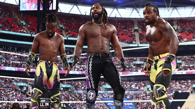 Kofi, Swerve Strickland, and Austin Creed at AEW All In
