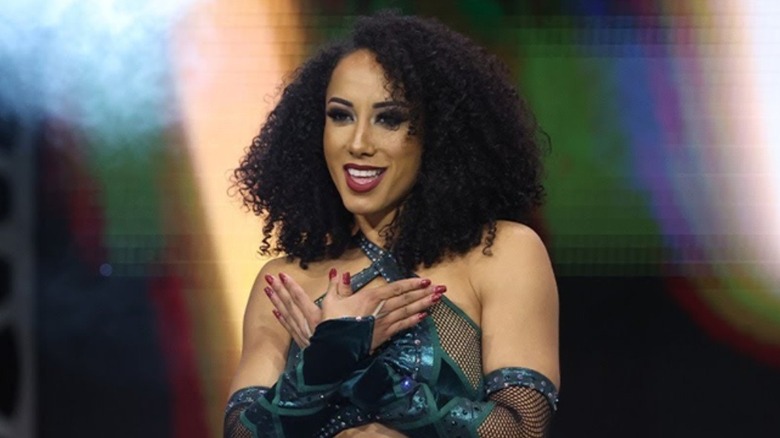 Leila Grey makes her entrance on AEW Rampage