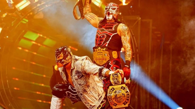 The Lucha Brothers with titles