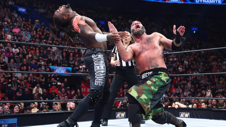 Mark Briscoe fighting Swerve Strickland 