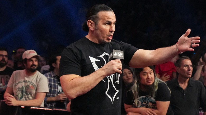 Matt Hardy talking on the mic