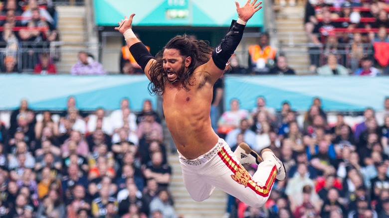 Matthew Jackson, flying through the air