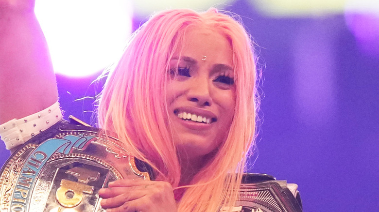 Mercedes Mone back when she had a lot more belts