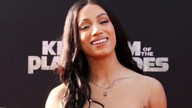 Mercedes Mone is smiling