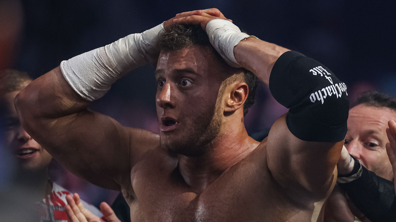 MJF shocked at ringside