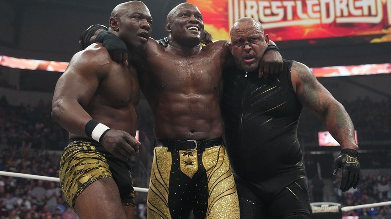 The Hurt Syndicate embrace in the ring at AEW WrestleDream 2026