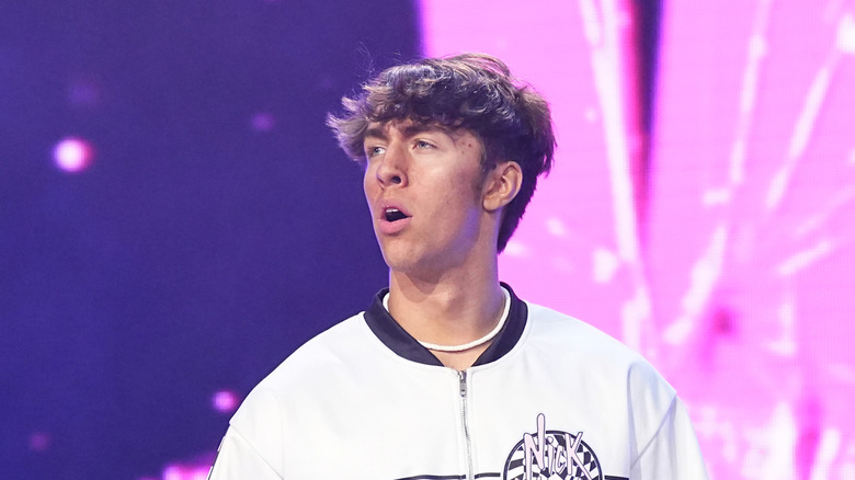 Nick Wayne performing in AEW