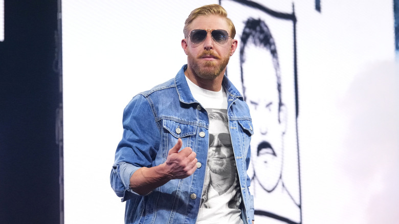 Orange Cassidy during AEW entrance