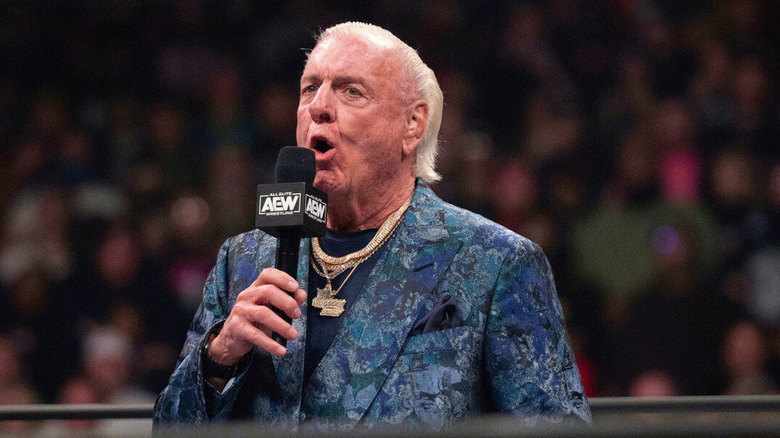 Ric Flair in the AEW ring