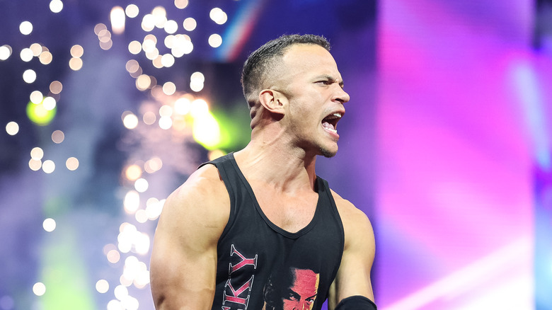 Ricky Starks during his AEW entrance