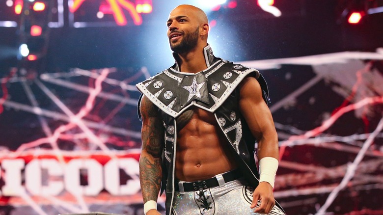 Ricochet smiling in WWE