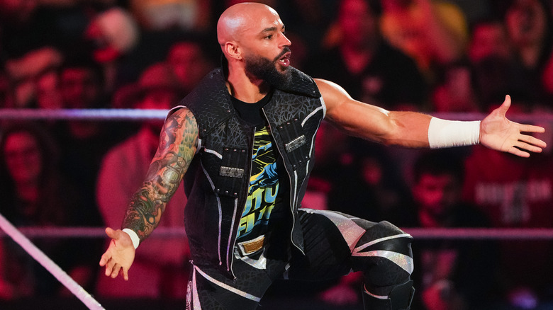 ricochet posing on turnbuckle