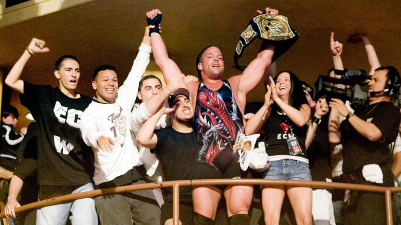 RVD celebrates winning the WWE Championship