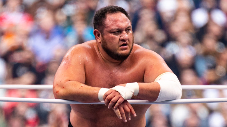 Samoa Joe in the ring at AEW All In at Wembley Stadium